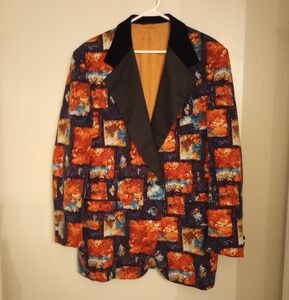 Straus of North Dakota Vintage Crushed Velvet 1960's men's blazer/sport coat